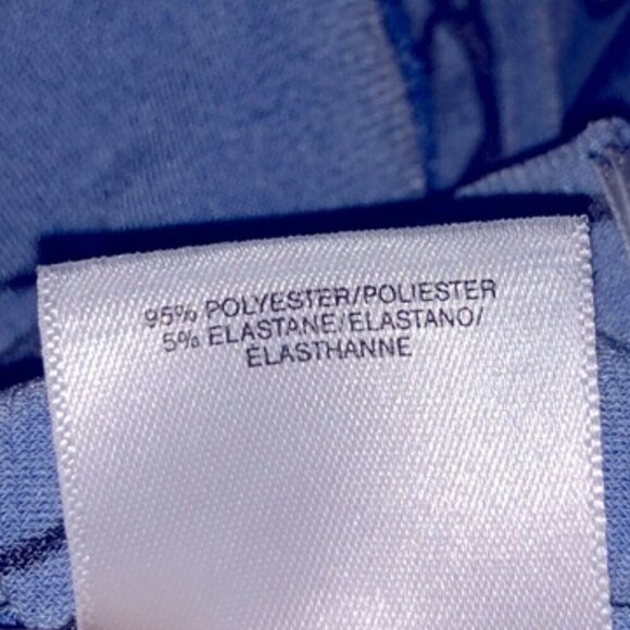 Evan Picone Black Label Floral Knee Length Dress V-Neck Sleeveless Blue Size 14 - Picture 13 of 14